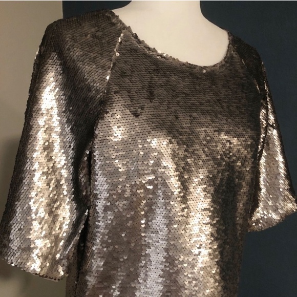 NWT Skies Are Blue gold sequin top - Picture 4 of 9